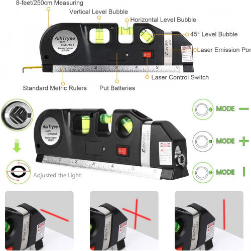 NIVEL LASER - FLEXOMETRO Y REGLA